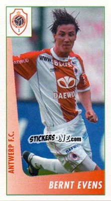 Sticker Bernt Evens - Voetbal Belgium 2003-2004 - Panini