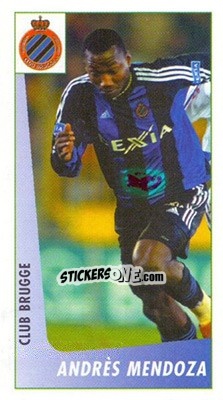 Sticker Andres Mendoza - Voetbal Belgium 2003-2004 - Panini
