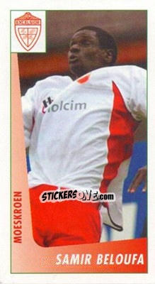 Sticker Samir Beloufa - Voetbal Belgium 2003-2004 - Panini
