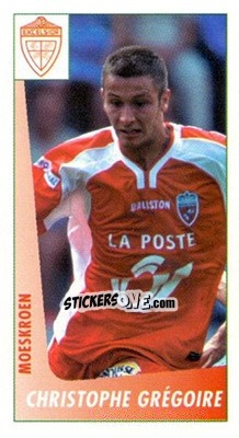 Sticker Christophe Gregoire - Voetbal Belgium 2003-2004 - Panini