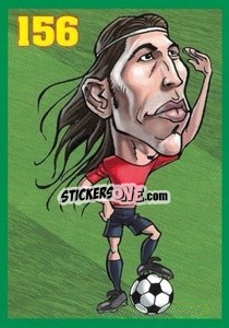 Sticker Sergio Ramos - Euromania 2012 n. 156 - One2play