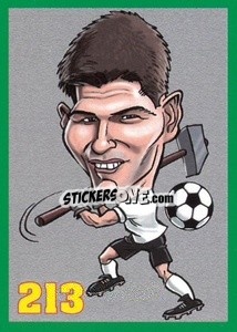 Sticker Steven Gerrard - Euromania 2012 n. 213 - One2play