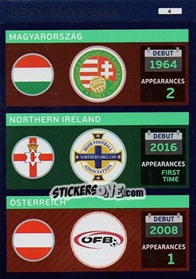 Figurina Teams: Magyarország / Northern Ireland / Österreich