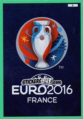 Sticker UEFA Euro 2016 Logo - UEFA Euro France 2016. Adrenalyn XL n. 5 - Panini