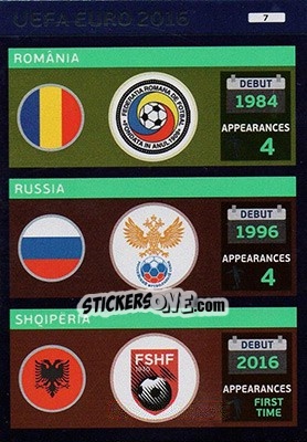 Figurina Teams: România / Russia / Shqipëria