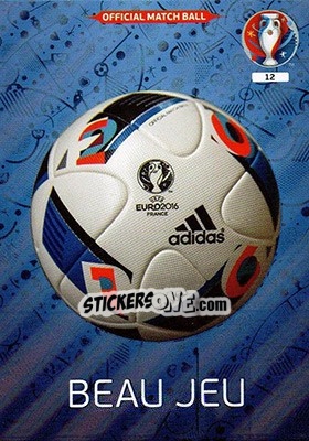 Sticker Official Match Ball - UEFA Euro France 2016. Adrenalyn XL n. 12 - Panini