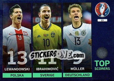 Sticker Top Scorers - UEFA Euro France 2016. Adrenalyn XL - Panini