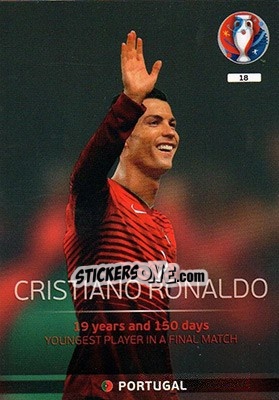 Sticker Cristiano Ronaldo - UEFA Euro France 2016. Adrenalyn XL n. 18 - Panini