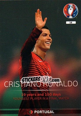 Figurina Cristiano Ronaldo - UEFA Euro France 2016. Adrenalyn XL - Panini