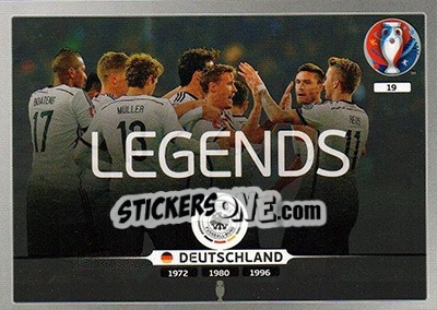 Sticker Team - UEFA Euro France 2016. Adrenalyn XL n. 19 - Panini