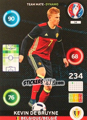 Sticker Kevin De Bruyne - UEFA Euro France 2016. Adrenalyn XL - Panini
