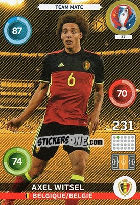 Sticker Axel Witsel - UEFA Euro France 2016. Adrenalyn XL n. 37 - Panini
