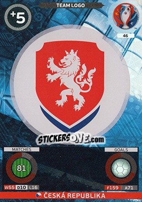 Sticker Team Logo - UEFA Euro France 2016. Adrenalyn XL n. 46 - Panini