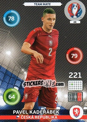 Sticker Pavel Kadeřábek - UEFA Euro France 2016. Adrenalyn XL n. 48 - Panini