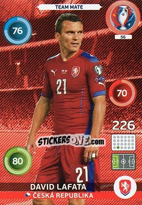 Sticker David Lafata - UEFA Euro France 2016. Adrenalyn XL n. 56 - Panini