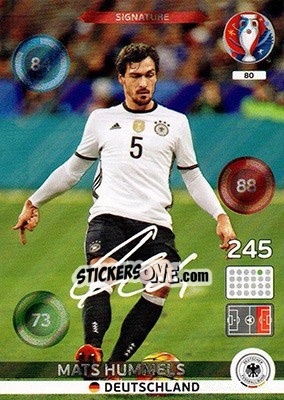 Figurina Mats Hummels - UEFA Euro France 2016. Adrenalyn XL - Panini