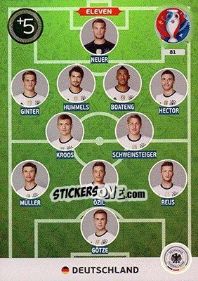 Sticker Eleven - UEFA Euro France 2016. Adrenalyn XL n. 81 - Panini