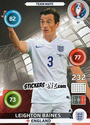 Sticker Leighton Baines - UEFA Euro France 2016. Adrenalyn XL n. 87 - Panini