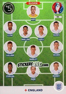 Sticker Eleven - UEFA Euro France 2016. Adrenalyn XL n. 99 - Panini