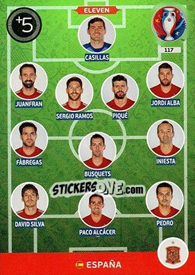 Sticker Eleven - UEFA Euro France 2016. Adrenalyn XL n. 117 - Panini