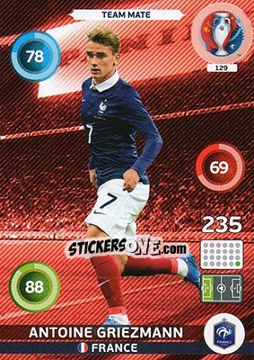 Sticker Antoine Griezmann - UEFA Euro France 2016. Adrenalyn XL - Panini