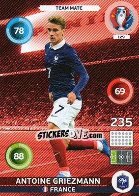 Figurina Antoine Griezmann - UEFA Euro France 2016. Adrenalyn XL - Panini