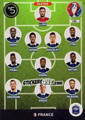 Sticker Eleven - UEFA Euro France 2016. Adrenalyn XL n. 135 - Panini