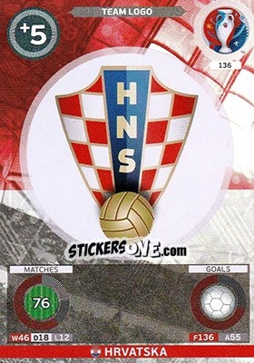 Sticker Team Logo - UEFA Euro France 2016. Adrenalyn XL - Panini