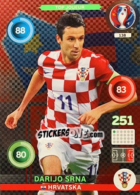 Sticker Darijo Srna - UEFA Euro France 2016. Adrenalyn XL n. 138 - Panini