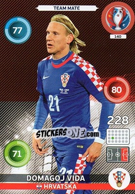 Sticker Domagoj Vida - UEFA Euro France 2016. Adrenalyn XL n. 140 - Panini