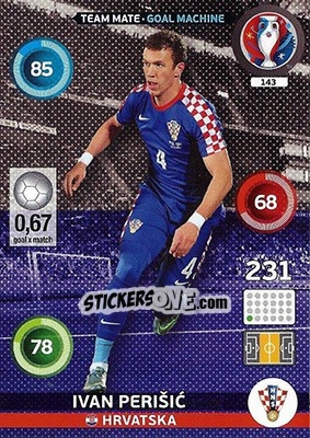 Sticker Ivan Perišic - UEFA Euro France 2016. Adrenalyn XL n. 143 - Panini