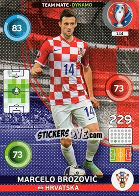 Sticker Marcelo Brozovic - UEFA Euro France 2016. Adrenalyn XL n. 144 - Panini
