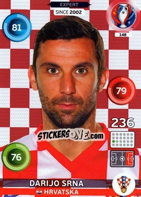 Sticker Darijo Srna - UEFA Euro France 2016. Adrenalyn XL - Panini