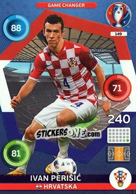 Sticker Ivan Perišic - UEFA Euro France 2016. Adrenalyn XL n. 149 - Panini