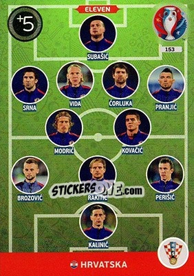 Sticker Eleven - UEFA Euro France 2016. Adrenalyn XL n. 153 - Panini