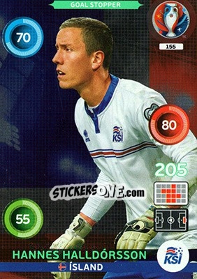 Sticker Hannes Halldórsson - UEFA Euro France 2016. Adrenalyn XL n. 155 - Panini