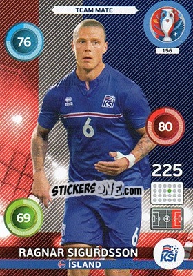 Sticker Ragnar Sigurdsson - UEFA Euro France 2016. Adrenalyn XL - Panini