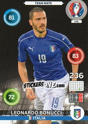 Sticker Leonardo Bonucci - UEFA Euro France 2016. Adrenalyn XL - Panini