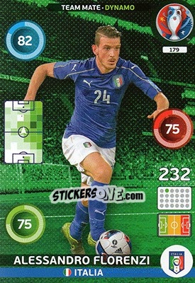 Sticker Alessandro Florenzi - UEFA Euro France 2016. Adrenalyn XL n. 179 - Panini
