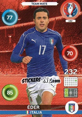 Cromo Éder - UEFA Euro France 2016. Adrenalyn XL n. 182 - Panini