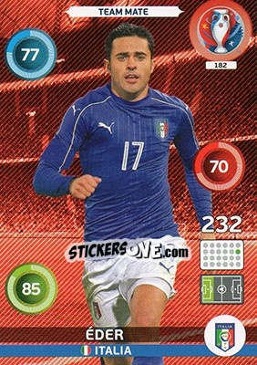 Sticker Éder - UEFA Euro France 2016. Adrenalyn XL - Panini