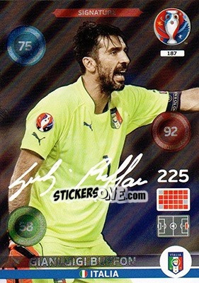 Sticker Gianluigi Buffon - UEFA Euro France 2016. Adrenalyn XL n. 187 - Panini