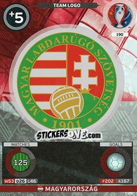 Cromo Team Logo - UEFA Euro France 2016. Adrenalyn XL n. 190 - Panini