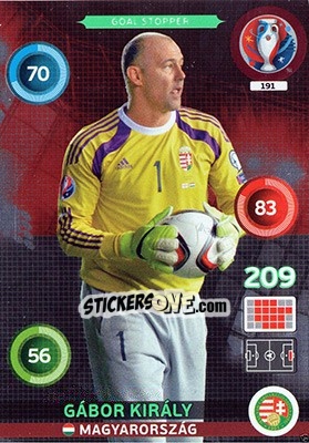Sticker Gábor Király - UEFA Euro France 2016. Adrenalyn XL n. 191 - Panini