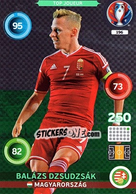 Sticker Balázs Dzsudzsák - UEFA Euro France 2016. Adrenalyn XL n. 196 - Panini