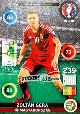 Sticker Zoltán Gera - UEFA Euro France 2016. Adrenalyn XL n. 198 - Panini