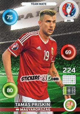 Sticker Tamás Priskin - UEFA Euro France 2016. Adrenalyn XL n. 201 - Panini