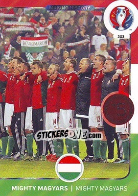 Figurina Making History - UEFA Euro France 2016. Adrenalyn XL n. 203 - Panini
