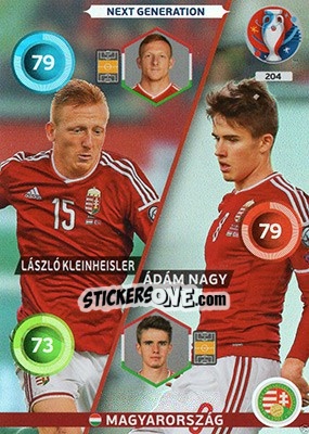 Sticker László Kleinheisler / Ádám Nagy - UEFA Euro France 2016. Adrenalyn XL n. 204 - Panini