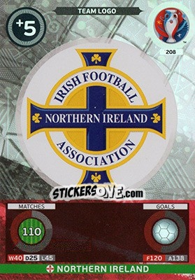 Sticker Team Logo - UEFA Euro France 2016. Adrenalyn XL n. 208 - Panini